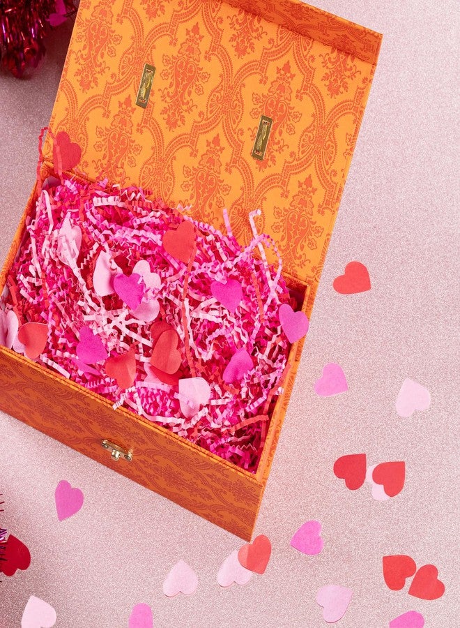 CIPOWM 16oz Valentine's Day Crinkle Cut Paper Shred, 3 Colors Red Pink Raffia Paper Shred Filler with Heart Confetti Shredded Paper Grass for Gift Wrapping Craft DIY Gift Bag Box Filling Party Supply - Image 4
